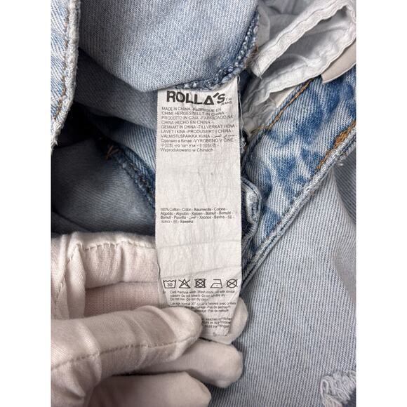 Rollas Jeans 25 Womens Eastcoast Flare Crop Ripped Knee Denim - Picture 8 of 8